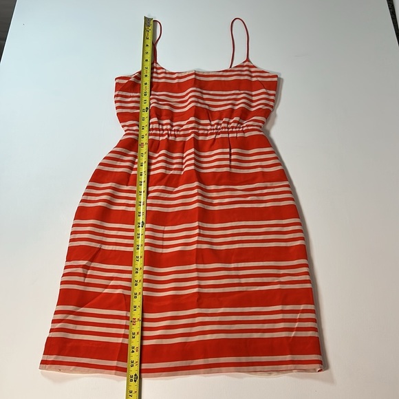J Crew Orange and White Strip Mini Dress - 2 - Picture 10 of 11